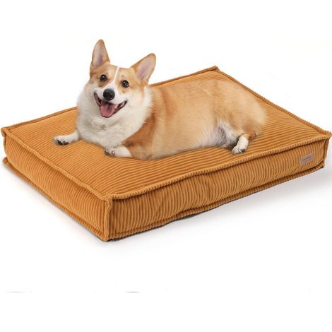 Lit orthopédique pour chien 91x64cm, lavable, imperméable, antidérapant, gris