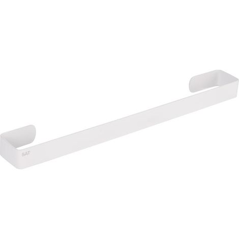 Mood porte-serviettes en acier inoxydable, fixation sans vis, blanc (SATDMOOD23B) (1/5)