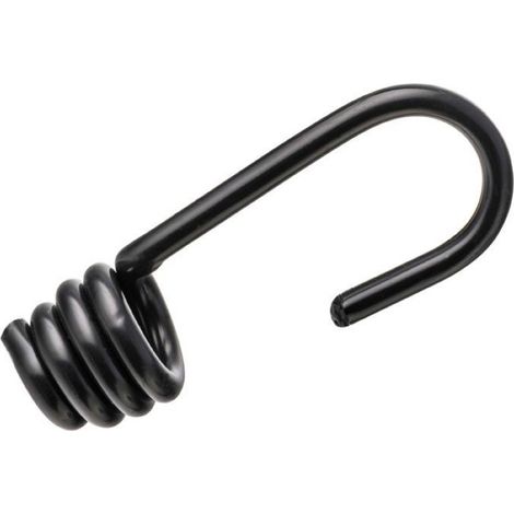 Crochets De Tendeur - Métal Plastifié Noir - Pour Rouleaux Élastiques 8 Mm - Lot De 20 (1/2)