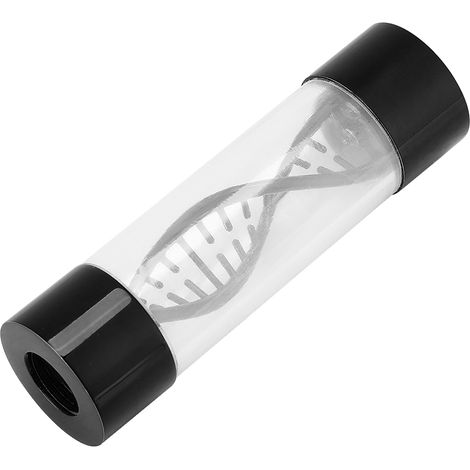 Débitmètre d'eau à spirale métallique multicolore, filetage femelle G1/4 pour refroidissement liquide d'ordinateur (noir)