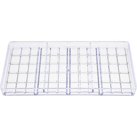 Klare Schokoladenform, Kunststoff-Bonbonform, Schokoladenriegelform, DIY-Backform-27.5X13.5cm-Transparent (1/4)