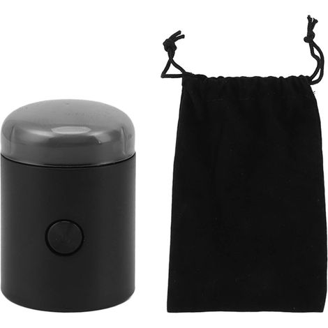 Mini tondeuse à barbe électrique pour hommes, rechargeable, portable et de poche, idéale pour les voyages, la barbe, la moustache et le rasage du corps. Finition noire brillante. (1/5)