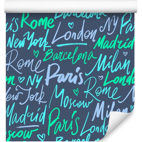 Carta da parati con tema città per soggiorno e camera da letto, 50x1000 cm (1/5)
