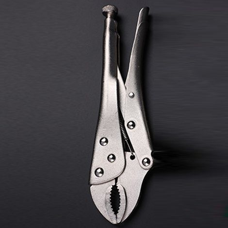 Pince-étau à mâchoires courbes en acier C45 de 25 cm (10 po) - Outil facile à régler pour l'entretien 11895 (1/5)