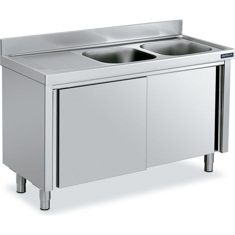 Meuble pour plonges L.1000mm avec Portes Coulissantes - Distform - FP910600