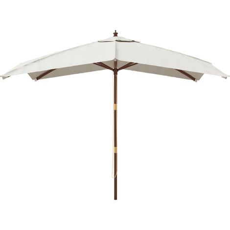 Sombrilla de jardín con palo de madera 300 x 300 x 273 cm arena 020008355