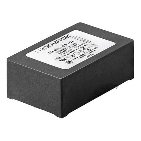 Filtro antidisturbo monofase 250VAC Cx 0,1uF Cy 2,2nF 1MO THT 373uA 40mH