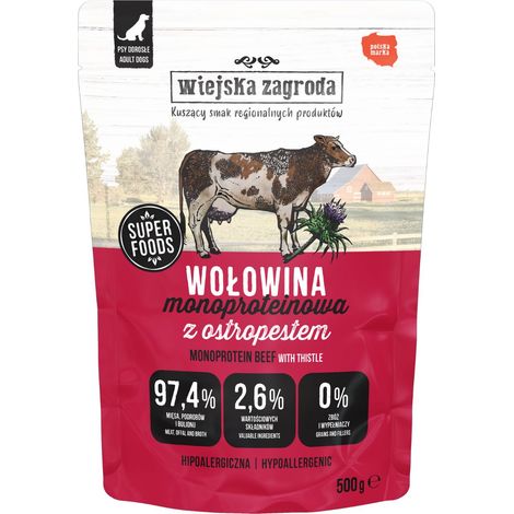 Wiejska Zagroda Mono comida húmeda para perros Adult Carne 500g (1/3)