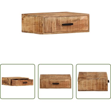 Wandmontage - Wand-Nachttisch 40x30x13,5 cm Massivholz Mango (1/5)