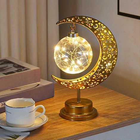 Lampe Boule Ronde - Style Musulman - Pour Chambre Table Vacances - Décoratif Atmosphère - 1 Pièce (1/5)