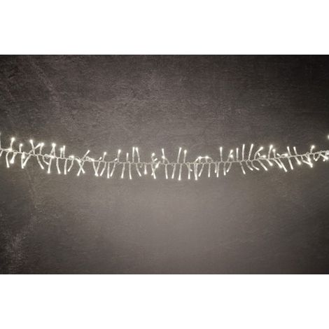 TrendLine LED-Lichterkette Cluster Außen 12 m warmweiß-transparent mit Timer, Dimmer Lichterkette