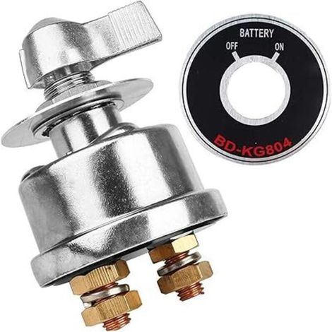 Interrupteur Isolateur de Batterie 12V Commutateur de Déconnexion Courant élevé Battery Switch pour Voiture Bateau Camion (1/4)