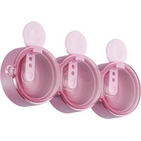 Eisform mit 3 Mulden im Donut-Design, Silikon-Eisform zum Selberbacken von Kuchen, Süßigkeiten, handgemachter Eiswürfelbereiter für Babynahrung, Korallenviolett (1/5)