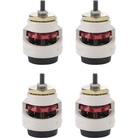 Lot de 4 roulettes de nivellement GD-40S avec tige filetée, roulettes pivotantes pour équipement industriel, supports de transport 3,15 x 2,36 x 2,95 pouces (1/5)