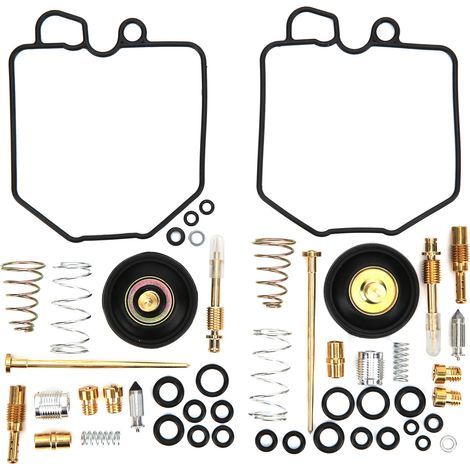 Ortviai Kit de révision de carburateur pour moto Honda CX500C/CX500D – 2 jeux (50 pièces), matériaux métal et caoutchouc résistants