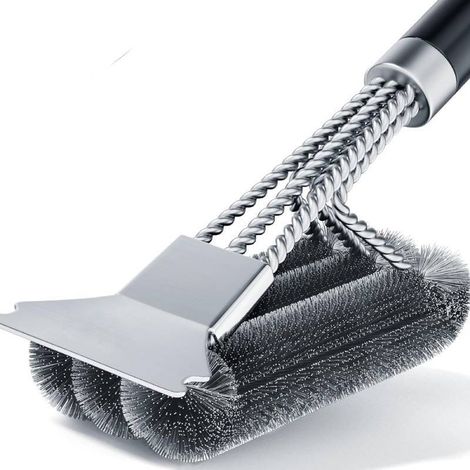 Grill-Reinigungsbürste und -Schaber – Grill-Drahtbürste – 18-Zoll-Grillreiniger aus Edelstahl – Sicheres Grillzubehör und -Werkzeuge für (1/5)