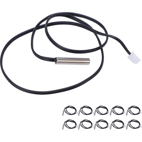 Lot de 10 sondes de température étanches à thermistance NTC 10K pour applications industrielles et agricoles. (1/5)