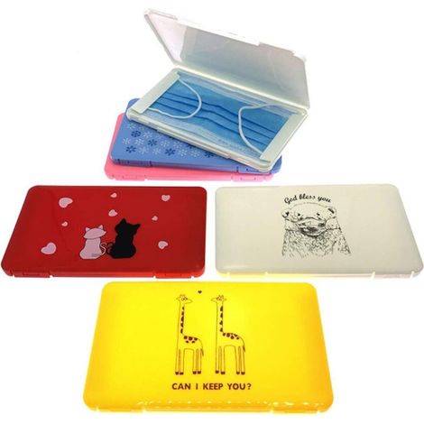 Lot de 6 boîtes de rangement pour masques faciaux, étui de transport portable pour couvre-visage, organisateur de masques de protection.