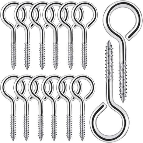 [JAMAIS UTILISÉ] 20 Pièces M5 Piton à Visser en Acier Inoxydable 304 Vis Mouton Oeil Rond Auto Taraudeuse 65mm (1/4)
