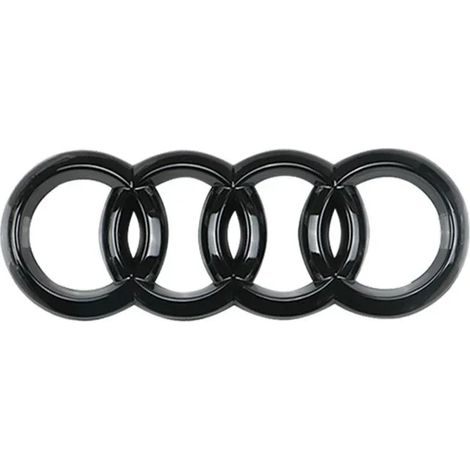 (Noir, 202 mm arrière) - Emblème de capot avant et arrière en ABS à 4 anneaux, compatible avec Audi A3, A4, A5, A6, A7, A1, A2, Q2, Q3, Q4, Q5, Q7, Q8, TT, S3, S4, S5, S6 et S7 (1/5)