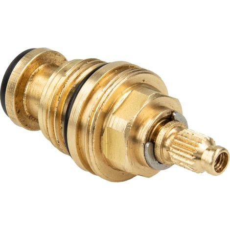 Valve universelle supérieure - Lot de 1 - Laiton brut - Chambre à graisse anti-calcaire - Robinets cuisine salle de bain - 1/2 pouce (1/5)