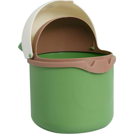 poubelle en plastique compacte et pliable avec couvercle
