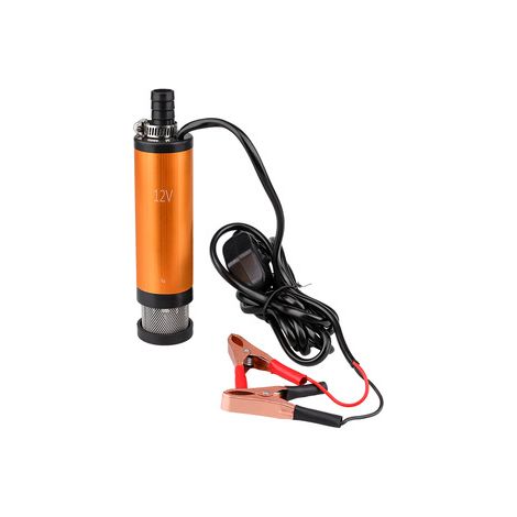 Pompe de transfert d'huile 12V avec filtre externe, aspirateur diesel, allume-cigare, lot de 3 pièces, plastique et métal, orange. (1/5)