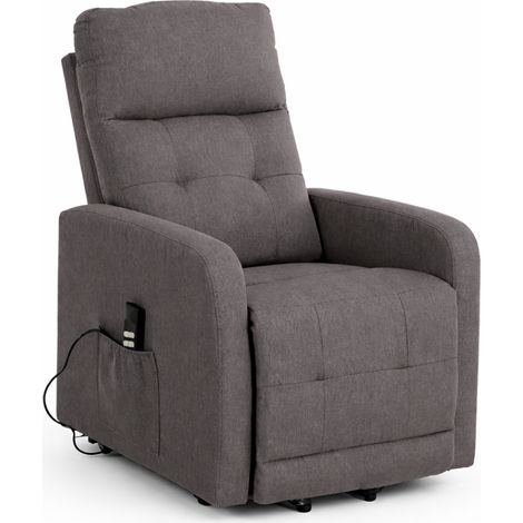 Poltrona "Cygnus" con recliner elettrico doppio motore e rivestimento in tessuto per interno -Grigio (1/4)