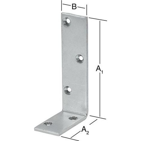 Ángulo L.100x50mm An.40mm S.5mm STA azul crudo galvanizado VORMANN (Por 10)