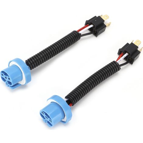 Acouto Auto H4 Stecker auf 9007 Buchse Adapterstecker zur Montage am Scheinwerfer und 12V-24V Scheinwerfer-Verkabelungssatz
