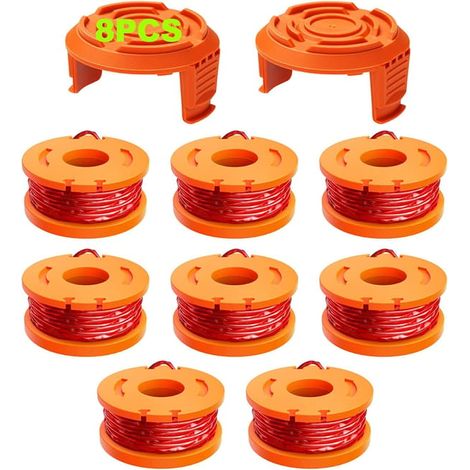 Bobine de fil coupe-herbe 10 pièces Ø1,65mm pour débroussailleuse WORX, fil nylon 3m par bobine, recharge compatible coupe-bordure, ligne de remplacement robuste (1/4)