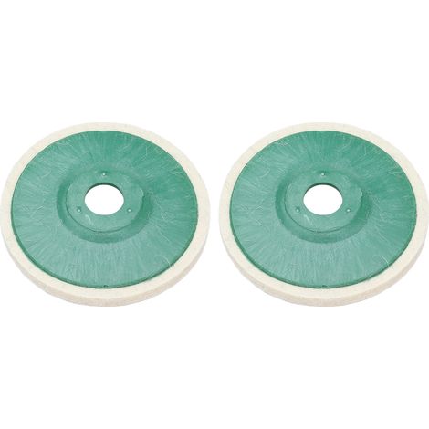 Lot de 2 disques de polissage ronds en feutre de laine de 12,7 cm (5 pouces) pour meuleuse d'angle