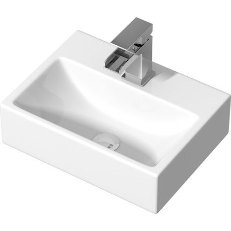 Ceramic Bathroom Vanity Wash Basin Sink Countertop Single Lever Mixer Tap Bundle (1/5)