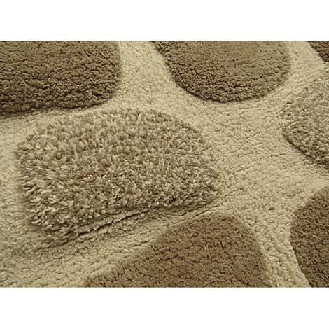 Tappeto Da Bagno Antiscivolo Disegno Stone Colore Beige, misura50x80coloreBeige (1/2)