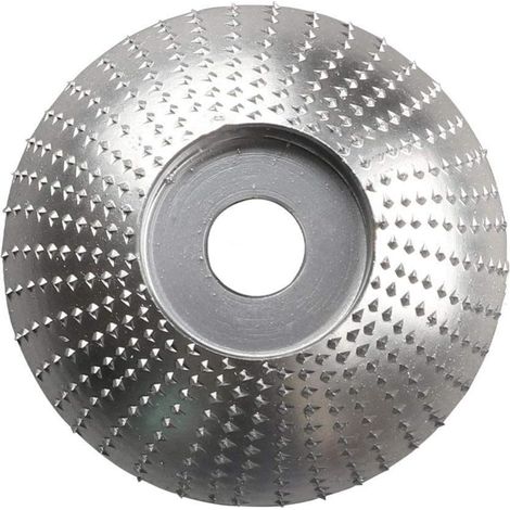 Disque à sculpter le bois pour meuleuse d'angle - pour façonner, meuler et couper, ouverture de 16 mm, 1 pièce, argenté, incurvé. (1/5)