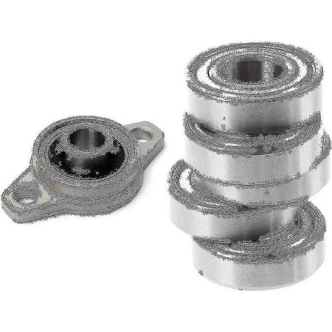 1 roulement à bride en alliage de zinc Kfl001 avec support, 12 mm, et 5 roulements blindés en métal 6002z, 15 x 32 x 9 mm (1/5)
