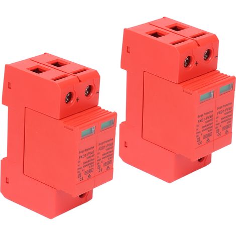 2 dispositifs de protection contre les surtensions CC photovoltaïques parafoudre 2P 40 kA avec signal à distance FXD1-PV401000V (1/5)
