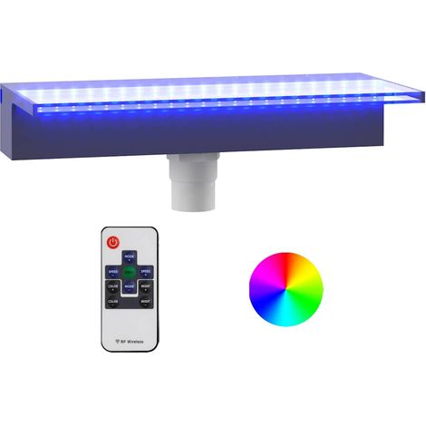 Maison Exclusive - Sfioratore a Cascata con LED RGB Acrilico 45 cm