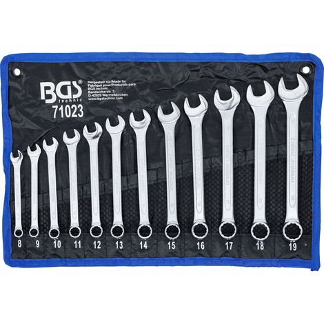 BGS Llave combinada de trinquete 8 - 19 mm, 12 piezas - 71023