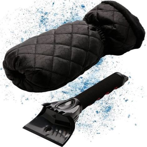 grattoir Glace Voiture avec Gant - Monstre de Glace Gratte Glace Voiture Professionnel Rencontre Le Meilleur grattoir Pare Brise (1/3)