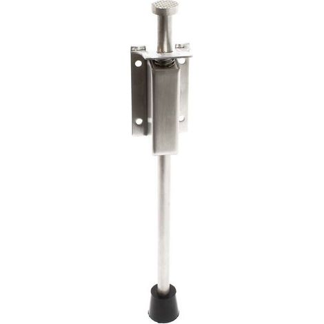 Guide de porte à pédale 130-163mm en Acier inoxydable Butoir de porte Amortisseur de sol Bloque-porte Cale à pédale Quincaillerie (1/4)