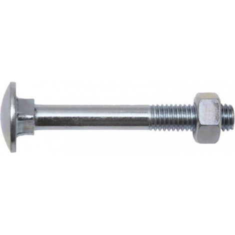 Bullone VISWOOD Testa tonda collo quadro - AZ 4.8 - Ø16 x 180 mm - Confezione da 10 - 50116180