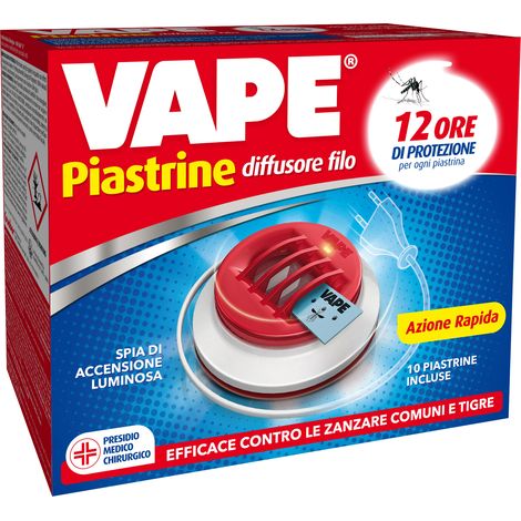 ANTIZANZARE VAPE ELETTROEM C/FILO E 10 PIASTRINE- VAPE- 12,0 pz