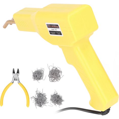 Kit de réparation de pare-chocs voiture 50W, pistolet à souder thermique avec agrafes, machine de soudage pour garage, jaune, prise UE 220V (1/5)