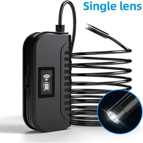 (Objectif unique, 5 m) Endoscope WIFI, 2 MP HD, mini caméra industrielle en forme de serpent, avec lumière LED, étanche. (1/5)