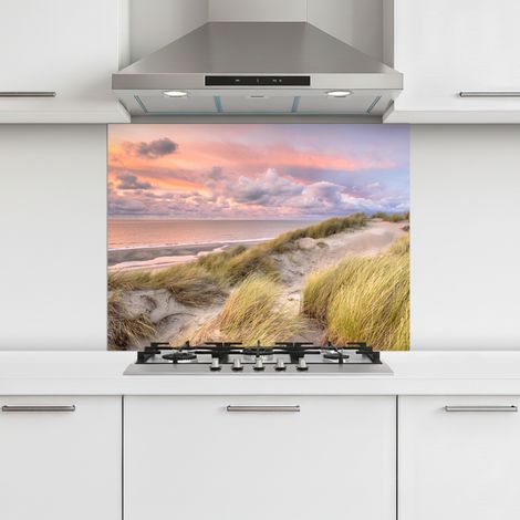 CRÉDENCE CUISINE Plage - Mer - Dune - Coucher de soleil 80x60 cm