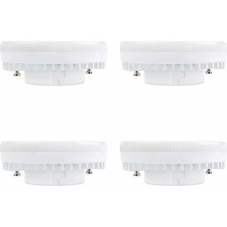 Ampoule LED GX53 9W, Blanc Froid 6000K, 120°, Équivalent Lampe CFL GX53 15W-18W, 900LM, Non-dimmable, Spot LED Encastrable pour Meuble Cuisine/Plafond/Armoire, Lot de 4 (1/5)