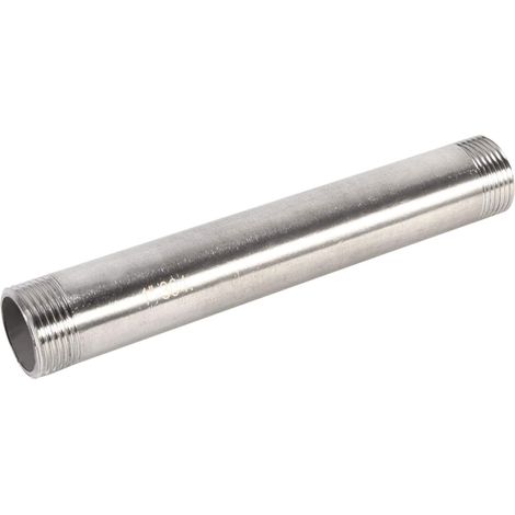 Raccord de tuyau, 1 raccord tuyau en acier inoxydable SS304 mâle x filetage 200 mm BSP 1/4" 1/2" 3/4" 1" 304 (1/4'') - 1'' (1/5)