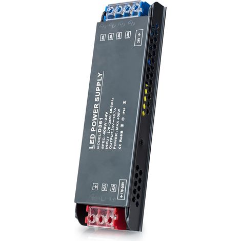 Transformateur 220V 24V LED Driver 400W Ultra Mince Transfo 16,6A Adaptateur Alimentation, 220V AC à 24V DC Convertisseur, d'alimentation Basse Tension Transfo LED de Tension Constante (1/5)