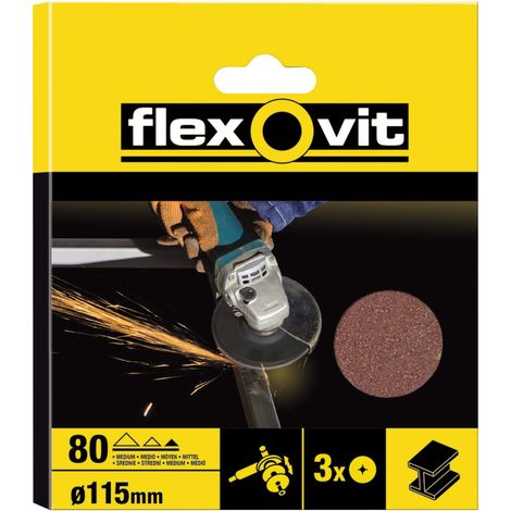 Aluminium Oxide Fibre Discs 115mm Medium 50G (Pack 10) FLV27561